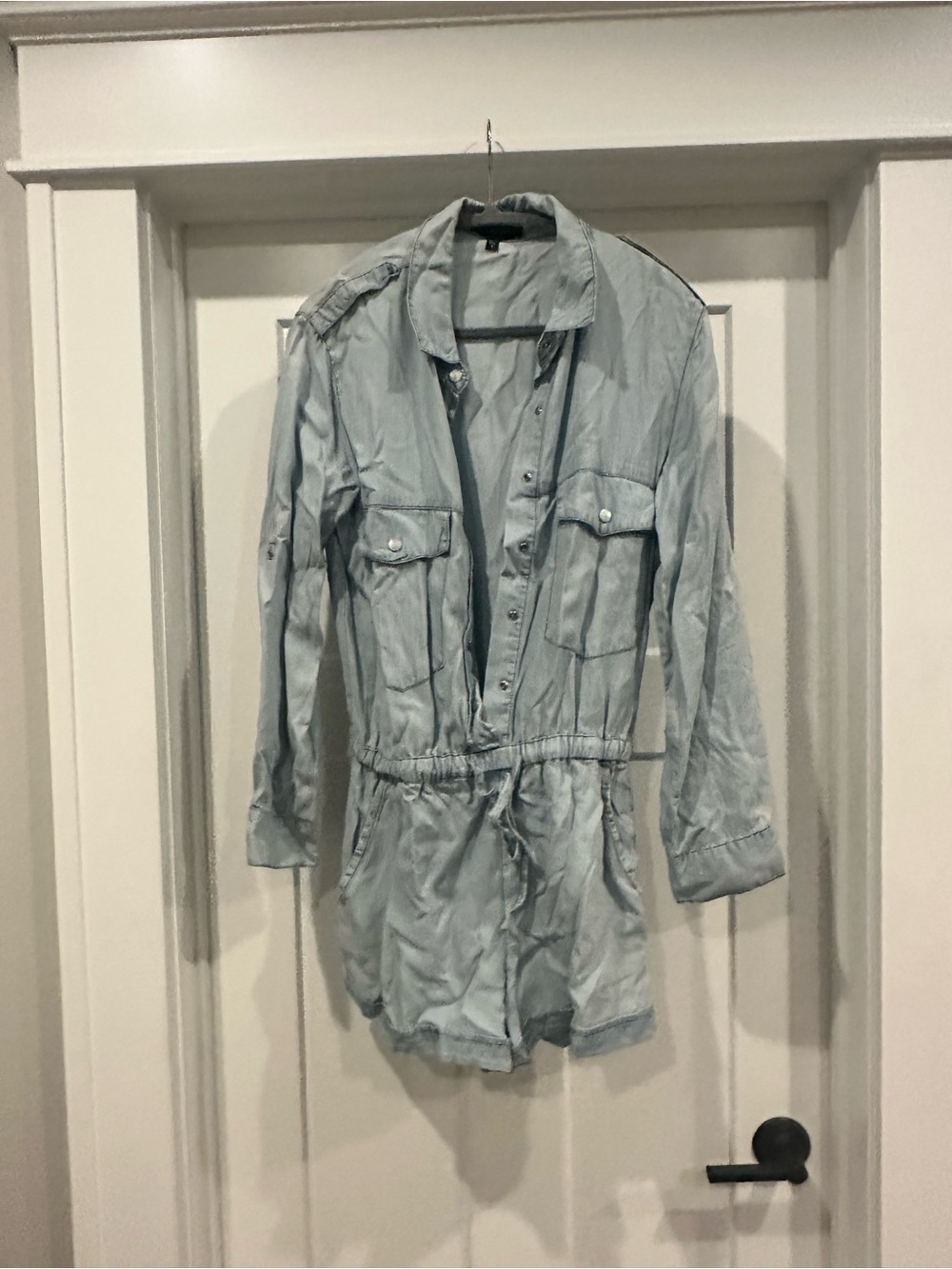 Sanctuary Light Blue Denim Romper Jacket